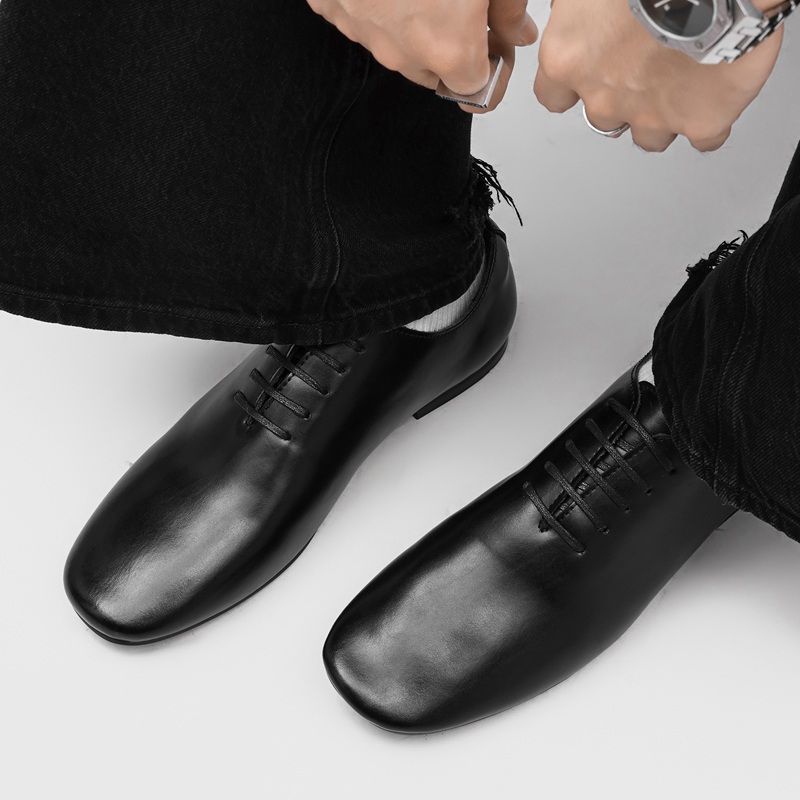 Formal Men Daily Wear Footwear - Men's Lace‑Up Oxford Dress Shoes, Square