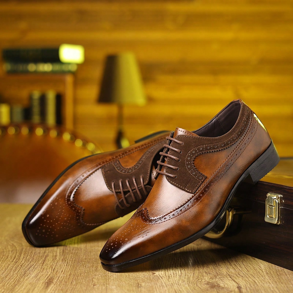 Wingtip Brogue Lace‑Up Dress S - Formal Men Daily Wear Footwear recension och pris