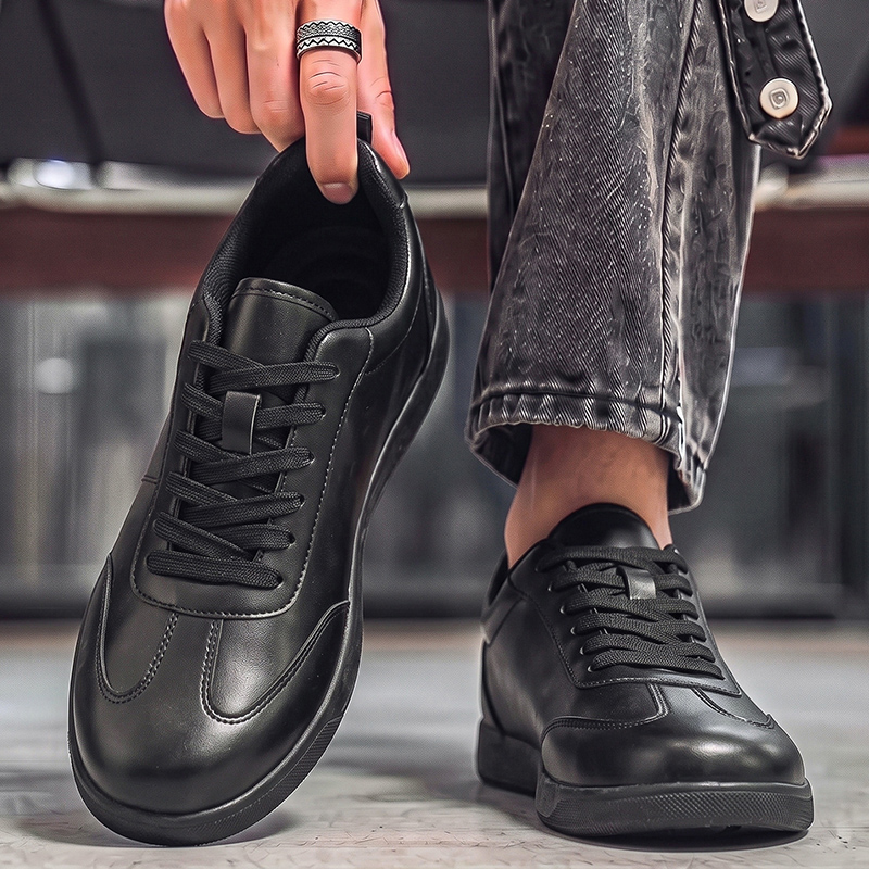 Versatile Men's Genuine Leathe - Men Formal Wear All Black recension och pris