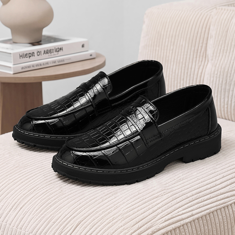 Man Shoes Casual Croc Pattern  - Formal Men Daily Wear Footwear recension och pris