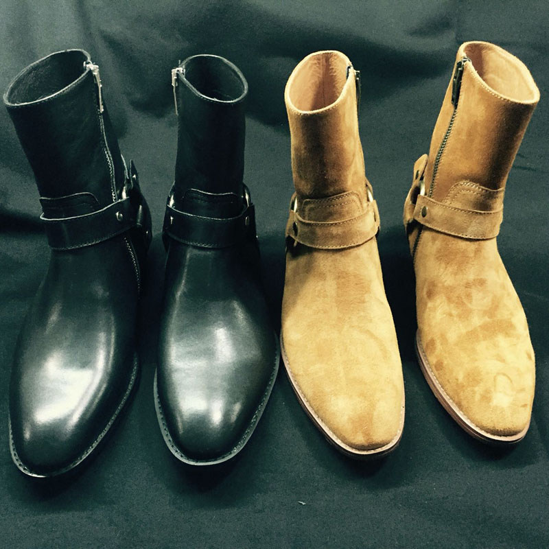 Men Genuine Leather Handmade B - Men Formal Wear With Boots recension och pris
